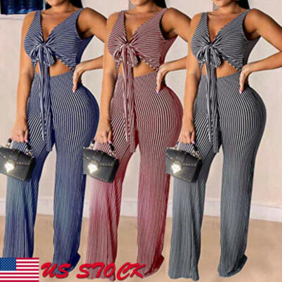 

Women Ladies Clubwear Summer Playsuit Jumpsuit Romper Long Pants Party Trousers