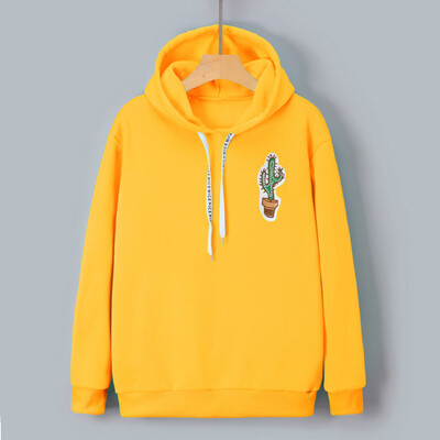 

Nomeni Womens Long Sleeve Cactus Print Hoodie Sweatshirt Hooded Pullover Tops Blouse