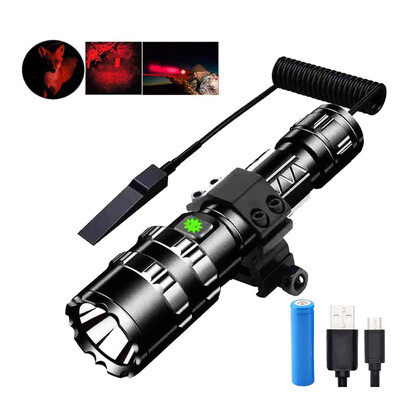 

Diamond Shining Waterproof hunting rechargeable flashlight 5 files 15887