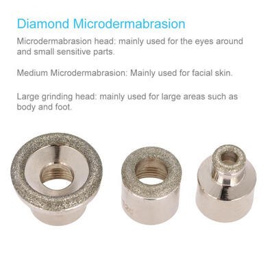 

Greensen Replacement Diamond Microdermabrasion Dermabrasion Tips with Handle Stainless Steel Filter Set