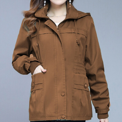 

Roseonmyhand Womens Winter Fashion Solid Color Long-Sleeved Windshield Coat Cardigan