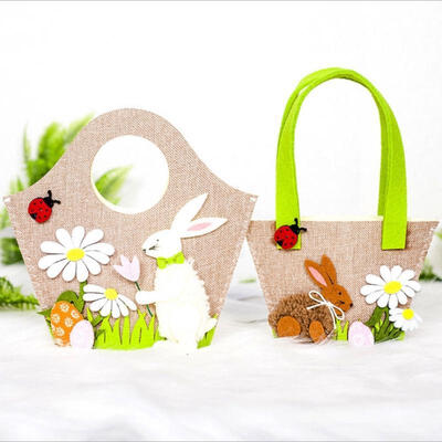 

Women Girl Easter Egg Bunny Floral Shoulder Print Cloth Tote Bag Satchel Handbag