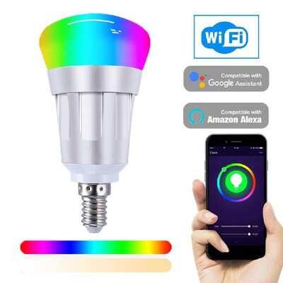 

2103 Smart WIFI LED Bulb WIFI Light RGB Multicolor LED Bulb 12W E2627 Dimmable Light Phone Remote Control Compatible with Alexa G