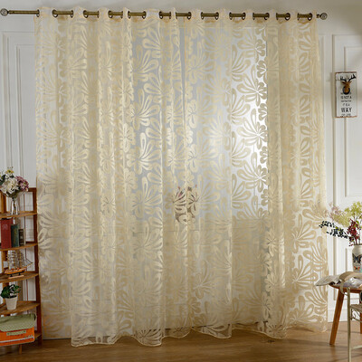 

Toponeto 1Pcs Solid Window Curtain Drape Panel Daylight Protection Sheer Scarf Valances