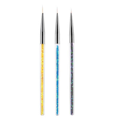 

3pcsSet Nail Art Brush Acrylic Drawing Painting Liner Beauty Manicure Pens