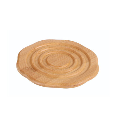 

Toponeto Large Wooden Household Heat Insulation Table Mat Non-slip Pan Mat Circle