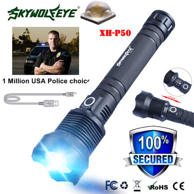 

Saidsome Waterproof XH P50 LED Flashlight Portable USB Rechargeable Torch Light Lamp flashlight lamp