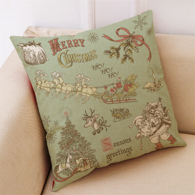 

Tailored New Christmas Cotton Linen Pillow Case Sofa Cushion Cover Home Decor