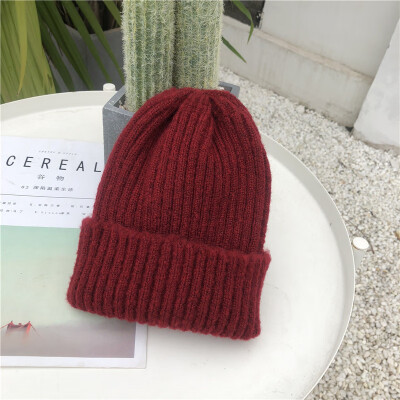 

Hat lady Korean version of the wool hat autumn winter mahair hat outdoor warm knitted head student hat wholesale