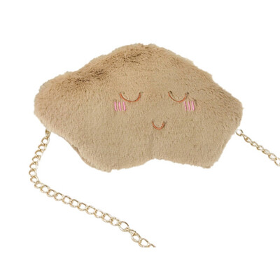 

Lady Hot 2019 Women Handbags Casual Totes Fashion Sweet Cute Hairy Bag Shoulder Bag Messenger Bag Soft Expression Cloud Bag