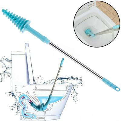 

Siaonvr Flexible Toilet Brush Long Handle Plunger Bathroom Clogging Cleaner Tool Durable