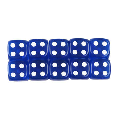 

10pcs 14mm Acrylic 6 Sides Dices for Board Game Bar Gambling Playing Club