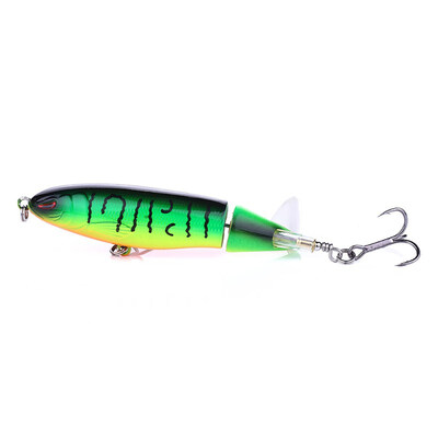 

13g Fishing Lure Artificial Fish Shape Lifelike Propeller Tractor Hard Bait With 2 Treble Hooks