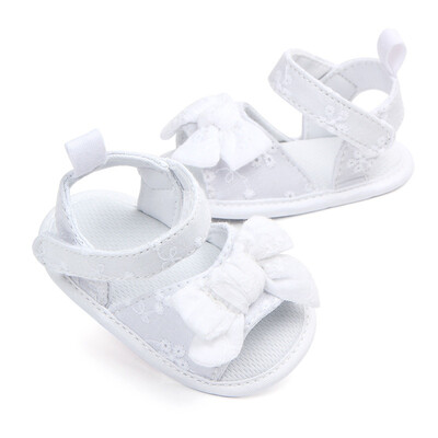

Summer Baby Girl Cute Sandals Soft Sole Anti-slip Bow-knot Crib Shoes First Walkers Walking Shoes