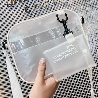 

Tailored Ladies Fashion Solid Color Handbag Jelly Package Transparent Diagonal Package