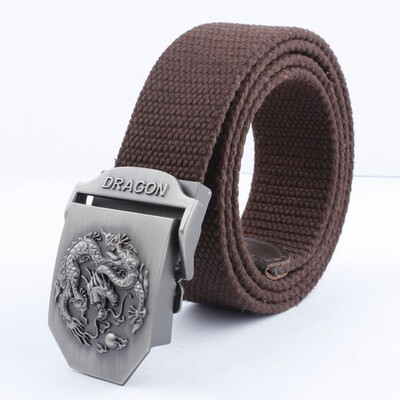 

Chinese style Men Belt Automatic buckle men casual dragon Belt Men thickening Canvas Belt Outdoor Men tidal current cowboys Belt