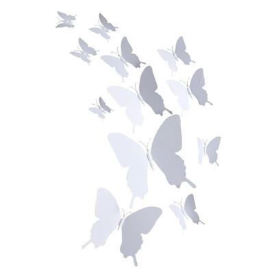 

12Pcs Wall Stickers PVC Butterfly Shape Wall Decal Sticker Home Living Room Nursery Refrigerator Stickers DIY Art Decoration Outdo