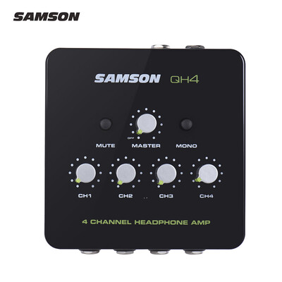 

SAMSON QH4 Ultra-compact 4-Channel Mini Audio Stereo DJ Monitoring Headphone Amplifier Amp with Power Adapter