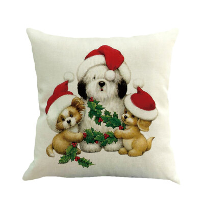 

〖Follure〗Christmas Printing Dyeing Sofa Bed Home Decor Pillow Cover Cushion Cover