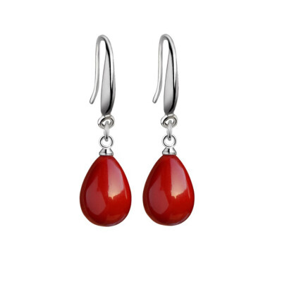 

New Pearl Red Drop Earring for Women Fancy Colorful Simulated-pearl Long Earring Trendy Jewelry Gift Box Packing