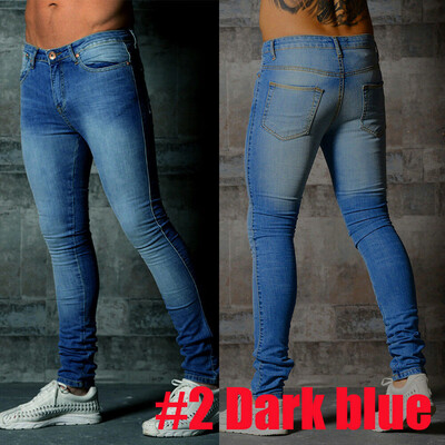

SUNSIOM Mens Stylish Ripped Jeans Pants Biker Skinny Slim Straight Denim Trousers