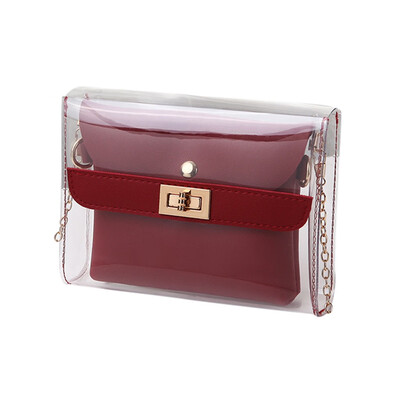 

Fashion Lady Shoulder Bag Strap Jelly Package Letter Purse Mobile Phone Shoulder Bag Women Messenger Bag 2019