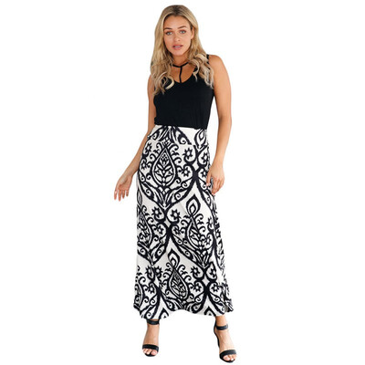 

Floral Print Bohemian Mopping Skirt 65035