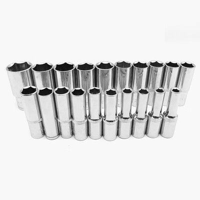 

14 635mm Drive Long Hex Socket 413mm Metric MM Chrome Master Silver Durable