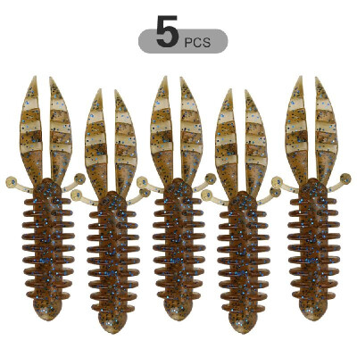

5PCS Soft Shrimp 55cm 15g Bait Soft Lures 10cm 10g Swimbait for Freshwater Fishing