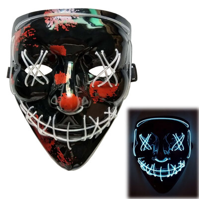 

Halloween Mask LED Maske Light Up Party Masks Neon Maska Cosplay Mascara Horror Mascarillas Glow In Dark Masque 10 Colors