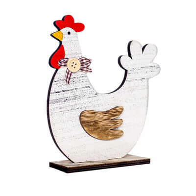 

Toponeto Easter Decorations Wooden Cock Hen Shapes Ornaments Craft Gifts