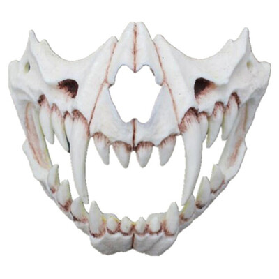 

Resin Bone Mask Japanese Gods Style Cosplay Mask Half Face Covered Prom Performance Art Mask Halloween Costume Accessories