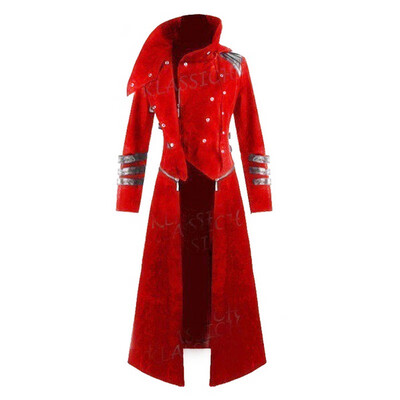 

Men Vintage Gothic Coat Medieval Victorian Tailcoat Retro Jacket Cosplay Costume