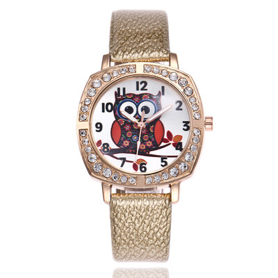 

2018 Hot Sale New Silicone Rubber Strap Rhinestone Owl Watches Women Fashion Casual Quartz Watch Ladies Sport Wristwatches &Ff