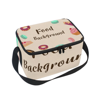 

ALAZA Lunch Box Insulated Lunch Bag Large Cooler Dessert Background Tote Bag