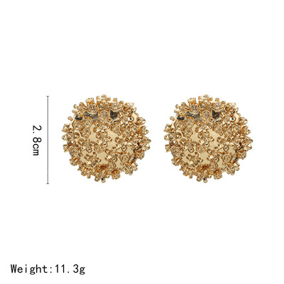 

2019 Vintage earrings Big for women statement geometric earrings red golden color metal pendant earrings trend fashion jewelry