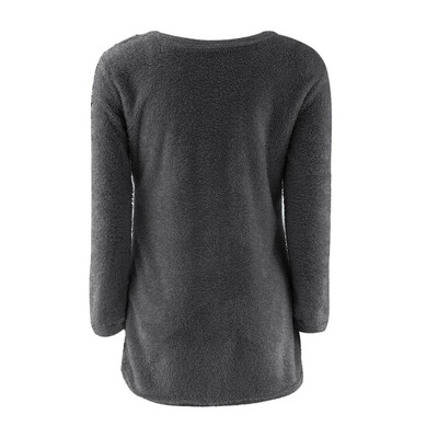 

〖Follure〗Womens Casual Solid Long Sleeve Jumper Sweaters Blouse BK