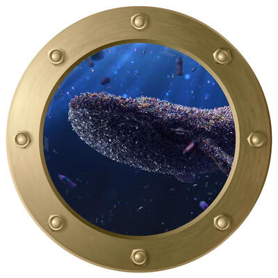

Waterproof Cute Cartoon Submarine Windows Paste Creative Vivid Wall Sticker