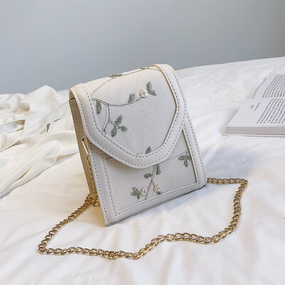 

Summer new lace embroidered chain bag female 2019 new Korean version of the wild single shoulder slung fashion small square bag