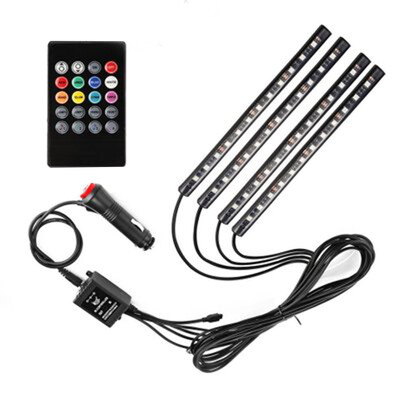 

12V LED Strip Lights Car Interior Lights Footwell Lights Dimmable Ambient Lighting RGB SMD Music Control