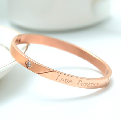 

Love diamond Korean bracelet bracelet Korean fashion wild student bracelet ladies Korean titanium steel gold-plated jewelry