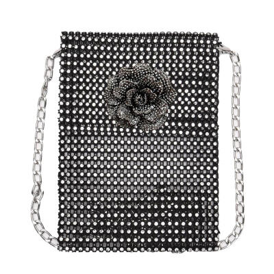 

Flower Rhinestone Shoulder Messenger Handbags Women Chain Crossbody Bags