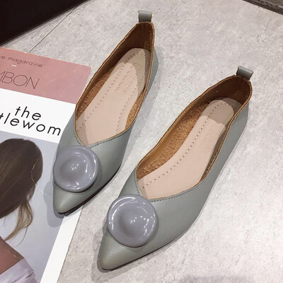 

Granny shoes girl spring retro pointed bean shoes hi heel bow bow gentle shoe tide