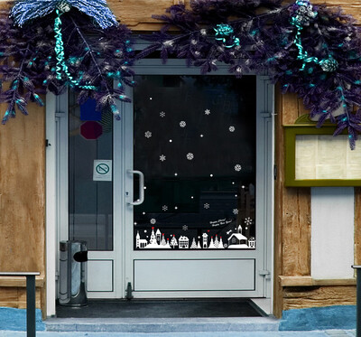 

Tailored Merry Christmas Background Wall Decoration Removable Wall Stickers
