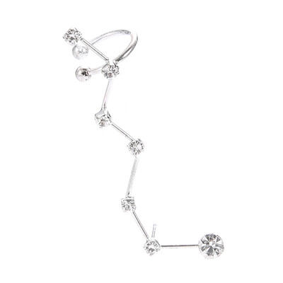 

1 Pcs Personality Bling Rhinestone Stud Earrings Big Dipper Shape Ear Hook Stud Earrings Women Trendy Jewelry Accessories