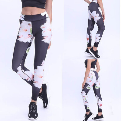 

Tailored Womens Printed Hip-up Breathable Yoga Pants Exercise Running Pants