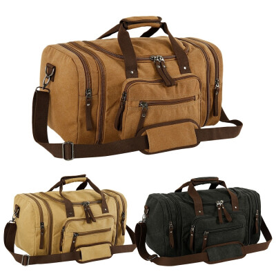 

Large Capacity Men Vintage Canvas Luggage Duffle Bag Gym Handbag Travel Overnight Tote