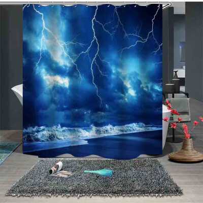 

〖Follure〗Popular Waterproof Shower Curtain With 12 Hooks Printed Bathroom 180x180cm