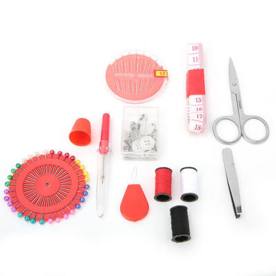 

Greensen Tinplate Portable Travel Sewing Box Needle Threads Scissor Home DIY Craft Tool