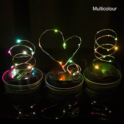 

UpperX 2M 20LED Fairy Light Solar Mason Jar Lid Lights Color Changing Garden Decor no bottle
